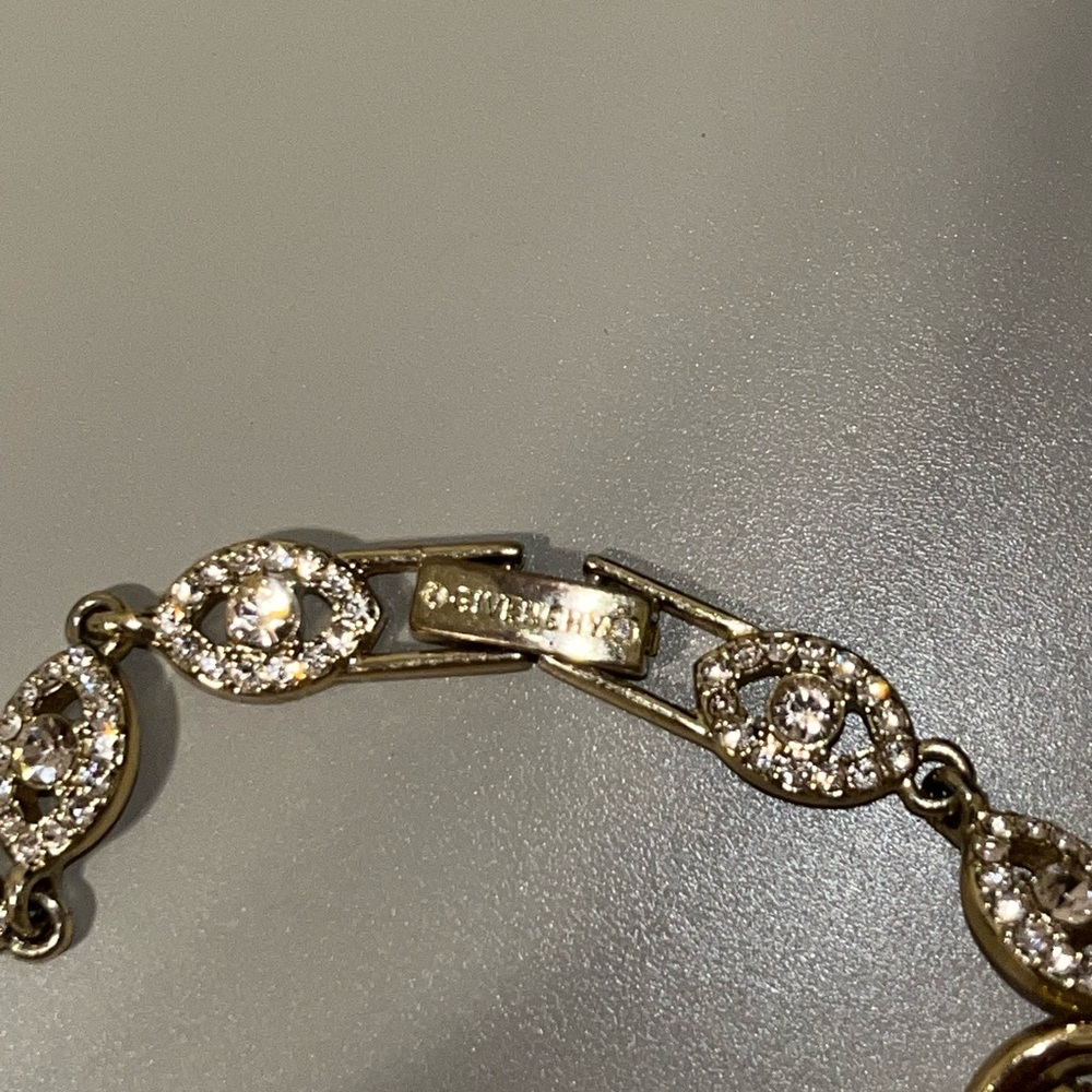 Art Deco Gold and Crystal Bracelet